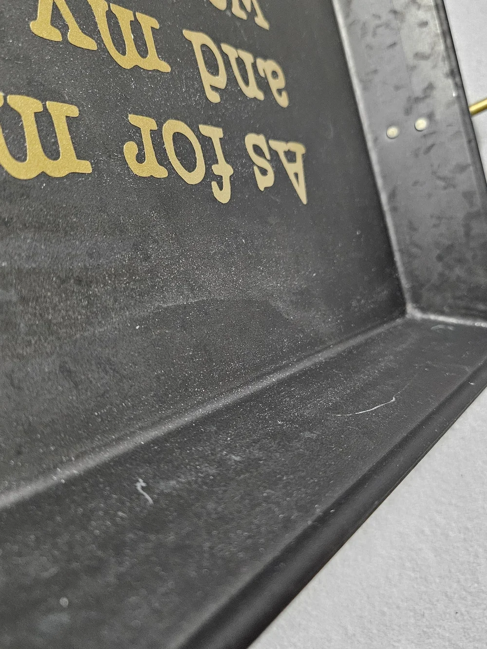 Metal Taco Quote Serving Tray Black Gold Kitchen Decor